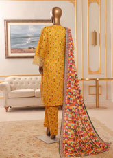 Bin Saeed Fabric - NSM-0104-EMB R-64-3 Piece Chikankari Stitched Suit